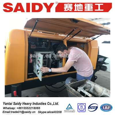 SAIDY concrete machine HBT40-13SD mini portable mobile cement boom pump